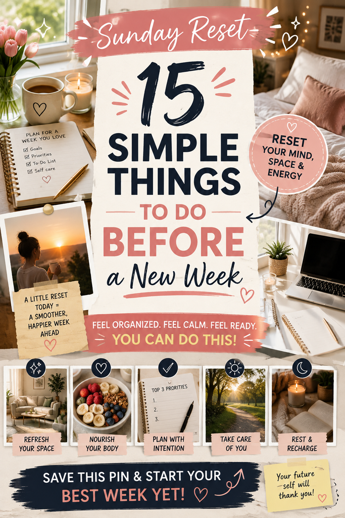 Sunday Reset Routine: 15 Simple Things to Do Before a New Week