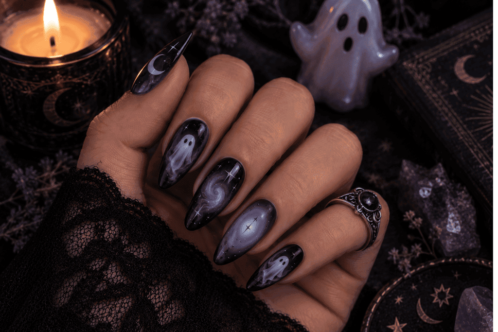 Ghostly Aura Nails