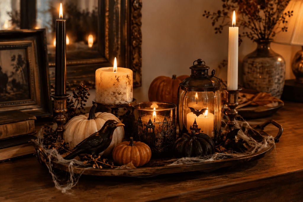 Create a Vintage Halloween Candle Display