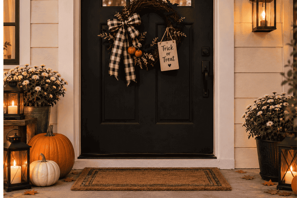 Make a Simple Halloween Front Door Display