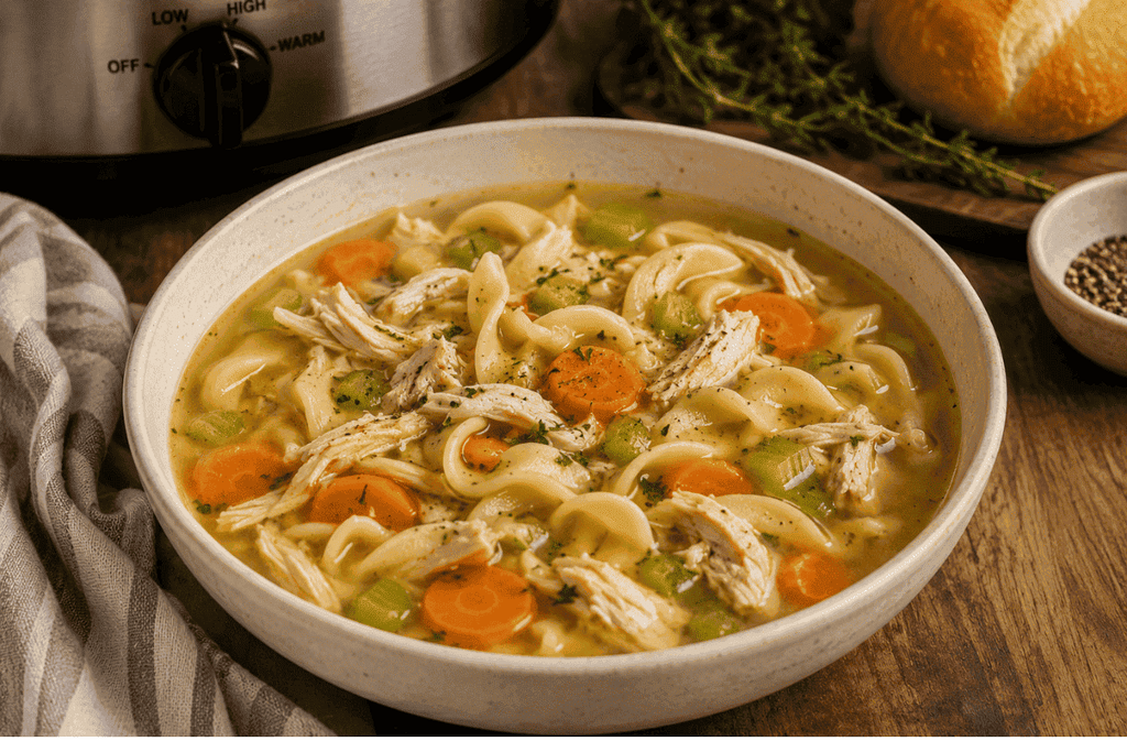 8. Crockpot Chicken Noodle Soup
