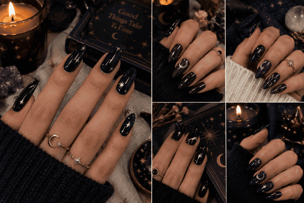 Midnight Star Nails