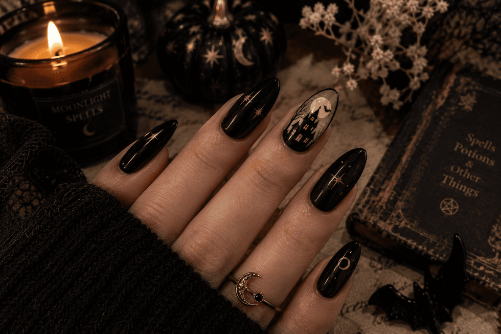 Haunted House Accent Nail